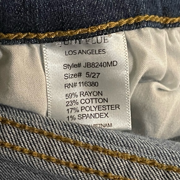 Judy Blue Dark Wash Distressed Skinny Jeans - Picture 4 of 6